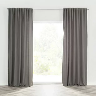 Dekoria pl pl Zasłona BASIC na taśmie marszczącej 140x280cm ciemnoszary 1 szt. 140 cm x 280 cm 249-693 - Zasłony - miniaturka - grafika 1