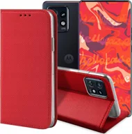 Etui i futerały do telefonów - Hello Case ETUI Z KLAPKĄ DO MOTOROLA MOTO EDGE 40 PRO CZERWONE ZAMYKANE MAGNETYCZNE - miniaturka - grafika 1