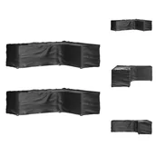 Pokrowce na meble ogrodowe - vidaXL Pokrowce na meble ogrodowe w kształcie litery L 2 szt. 16 oczek 260x210x80 cm - Pokrowce ochronne na meble ogrodowe - miniaturka - grafika 1