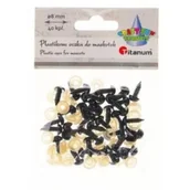 Akcesoria i części do maszyn do szycia - Titanum Oczy do maskotek plastikowe 8mm z mocowaniem 50 szt - miniaturka - grafika 1