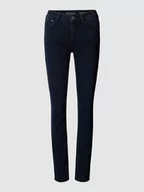 Spodnie damskie - Jeansy o kroju slim fit z dodatkiem wiskozy i detalami z logo - miniaturka - grafika 1