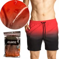 Kąpielówki męskie - ATLANTIC szorty kąpielowe z nadrukiem wodnym - L - miniaturka - grafika 1