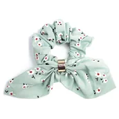 Ozdoby do włosów - GUMKA do włosów FROTKA apaszka SCRUNCHIES miętowa - miniaturka - grafika 1