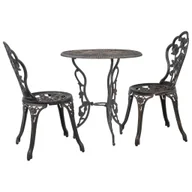 Meble ogrodowe - 3-cz. zestaw mebli bistro ze stopu aluminium - miniaturka - grafika 1