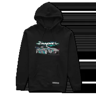 Czarna bluza z kapturem Toyota Supra mk5 HKS-XXL - Odzież do sportów motorowych - miniaturka - grafika 1