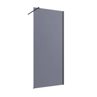 Kabiny prysznicowe - Kabina Walk-in 120x200 grafitowe szkło profil czarny Invena - miniaturka - grafika 1