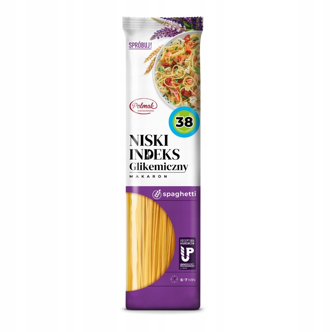 Polmak Makaron Spaghetti 250g NISKI INDEKS GLIKIEMICZNY