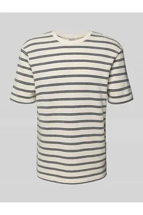 T-shirt z prążkowanym, okrągłym dekoltem model IAN - Only & Sons - Koszulki męskie - miniaturka - grafika 1