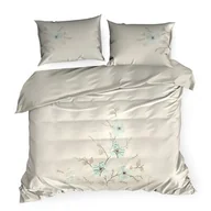 Pościel - Euro Firany Pościel 220 x 200 Haftowana Haft6/St/ Krem + Mięta 1224687 - miniaturka - grafika 1