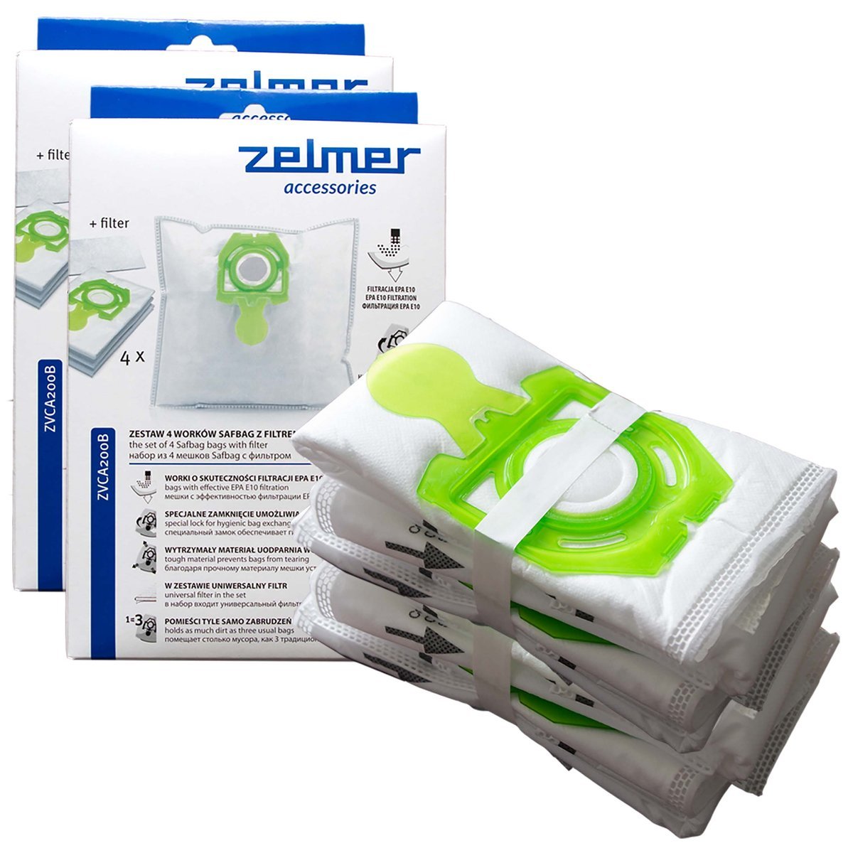 Worki do odkurzacza Zelmer Sirius Orion ZVCA200B 8 Szt. + 2 Filtry