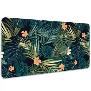 Ochronna mata na biurko Kwiaty i liście 100x50 cm, Dywanomat - Podkładki na biurko - miniaturka - grafika 1