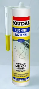 Soudal Silikon neutralny sanitarny 280 ml biały - Silikony - miniaturka - grafika 1