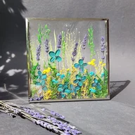 Obrazy i zdjęcia na płótnie - Suszone kwiaty w ramce - miniaturka - grafika 1