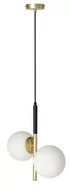 Lampy sufitowe - Candellux Duo 32-01269 lampa wisząca zwis 2x40W E14 czarny/złoty - miniaturka - grafika 1