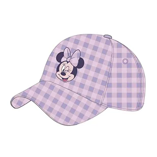 Czapka dla dzieci z wypukłym daszkiem Myszka Minnie – różowa i fioletowa – dla dzieci w wieku od 4 do 8 lat – z haftem – dziecięca czapka z regulowanym zapięciem na rzepy – oryginalny produkt - Czapki damskie - miniaturka - grafika 1
