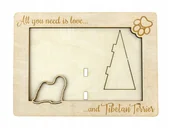 Ramki na zdjęcia - Terier tybetański ramka na zdjęcie z psem grawer - miniaturka - grafika 1