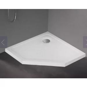 New Trendy B-0539 Brodzik MILD STONE akrylowy pi$382ciokątny 80x80x4,5 biały - Brodziki prysznicowe - miniaturka - grafika 1