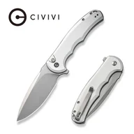 Noże - Nóż składany Civivi Button Lock Praxis Silver Aluminium, Satin Nitro-V (C18026E-2) - miniaturka - grafika 1