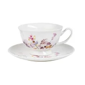 Filiżanki - Filiżanka ze spodkiem Japandi 230 ml biały - miniaturka - grafika 1