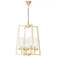 Lampy sufitowe - NOWOCZESNA LAMPA WISZĄCA ZŁOTA FEDI W4 - miniaturka - grafika 1