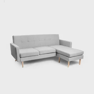 Sofa MAMALU modułowa z funkcją spania szara 197x82,5x86 cm HOMLA - Sofy i kanapy - miniaturka - grafika 1