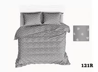 Pościel dla dzieci - Extrapościel Pościel bawełniana 110x140 R121 szara serca serduszka białe 275D - miniaturka - grafika 1