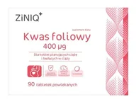 Witaminy i minerały - ZiNIQ Kwas foliowy 400 µg, 90 tabletek - miniaturka - grafika 1