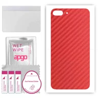 Szkła hartowane na telefon - Folia naklejka skórka strukturalna na TYŁ do Apple iPhone 7 Plus -  Carbon Czerwony - apgo SKINS - miniaturka - grafika 1