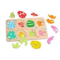 Układanki dla dzieci - Classic World Drewniana Układanka Jajka Dinozaurów - miniaturka - grafika 1