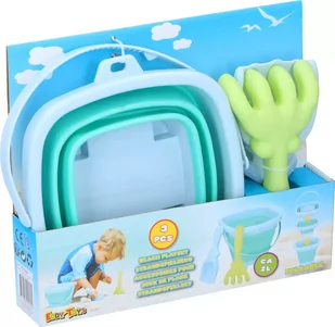 Wiaderko składane silikonowe do piasku EDDY TOYS 3el - Zabawki do piasku - miniaturka - grafika 2