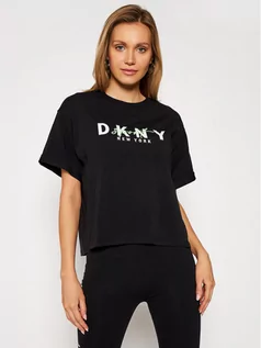 Koszulki i topy damskie - DKNY Sport T-Shirt DP0T7854 Czarny Oversize - grafika 1