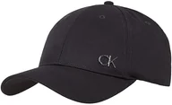 Czapki damskie - Calvin Klein Męska bombowana metalowa czapka BB, Ck Black, OS, Ck czarny, Rozmiar uniwersalny - miniaturka - grafika 1