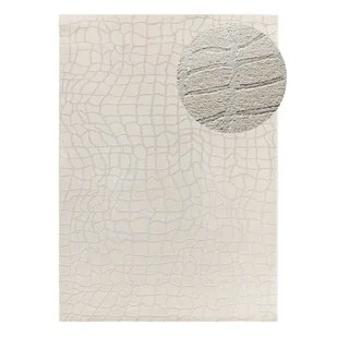 Prostokątny srebrny dywan wewnętrzny 80 x 150 cm BARESA nowoczesny srebrny tłoczony - ATTICGO - Dywany Prostokątny srebrny dywan wewnętrzny 80 x 150 cm BARESA nowoczesny srebrny tłoczony - ATTICGO - Dywany - miniaturka - grafika 1