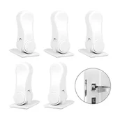 Zawiasy, okucia i inne akcesoria - szt. blokada bezpieczeństwa dla dziecka, samoprzylepne blokady zabezpieczające, stoper do drzwi, uchwyty obrotowe, blokada dźwigniowa - miniaturka - grafika 1