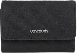 Calvin Klein Damski portfel CK MUST SMALL TRIFOLD Trifold, czarny mono, rozmiar 0ne, Czarny, pojedynczy, 0ne Size - Portfele - miniaturka - grafika 1
