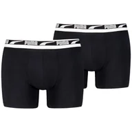 Majtki męskie - Męskie bokserki Puma Everyday Multi Logo Boxers 2P Rozmiar: M / Kolor: czarny - miniaturka - grafika 1