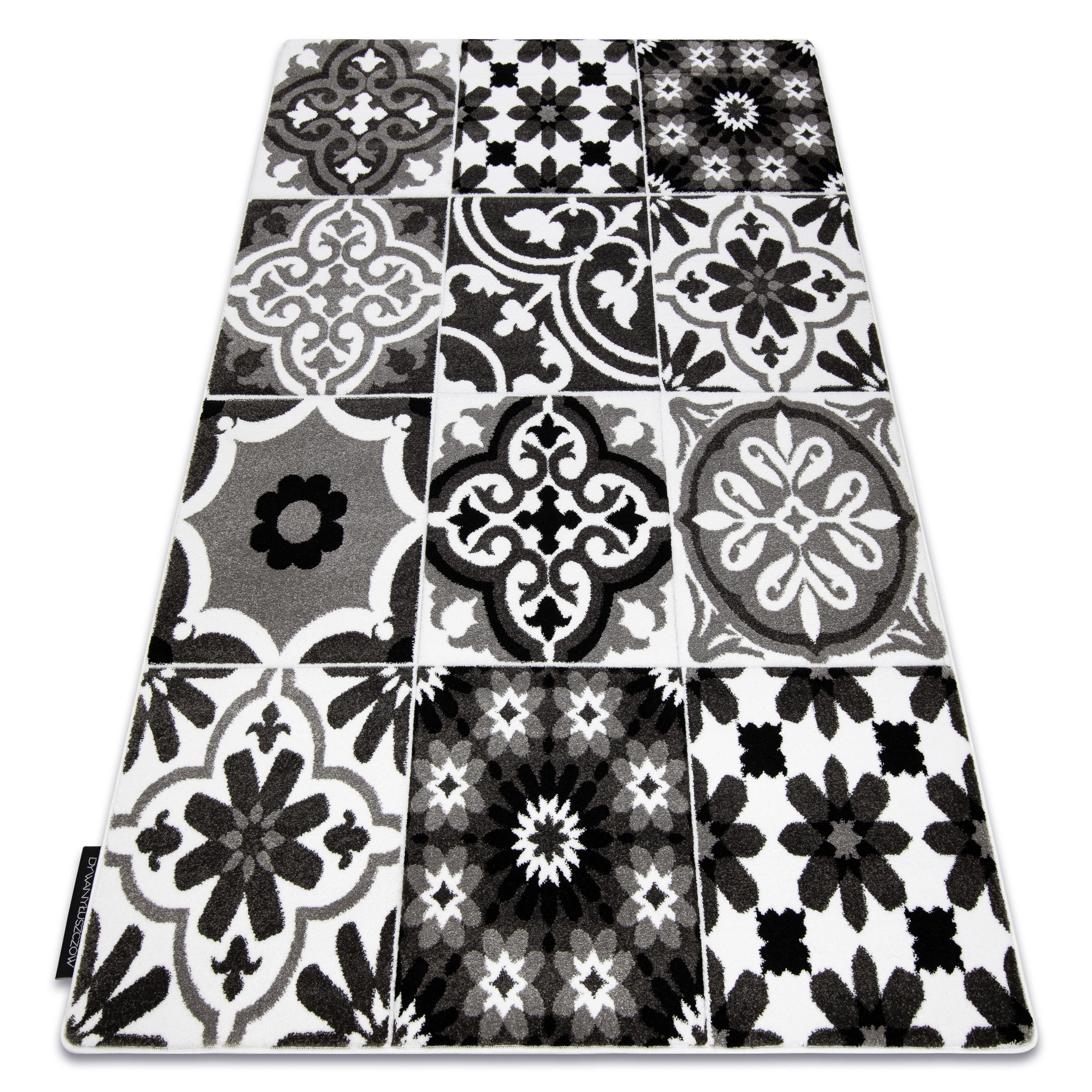 Dywan ALTER Porto Kwiaty szary 160x220 cm