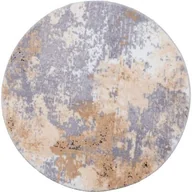 Dywany - Dywan Loren Print 80 cm koło przecierka beżowy - miniaturka - grafika 1