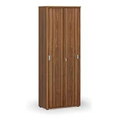 Szafy biurowe - Szafa biurowa z drzwiami przesuwnymi PRIMO WOOD, 2128 x 800 x 420 mm, orzech - miniaturka - grafika 1