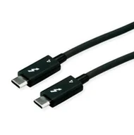 Kable USB - Kabel ROLINE Thunderbolt 4, 40 Gbit/s, 100 W, C-C, M/M, pasywny, czarny, 0,5 m - miniaturka - grafika 1