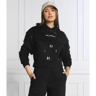Karl Lagerfeld Bluza MONOGRAM | Regular Fit - Bluzy damskie - miniaturka - grafika 1