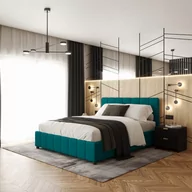 Łóżka - Łóżko tapicerowane 180x200 LEA z pojemnikiem na pościel kolor do wyboru [P] - miniaturka - grafika 1