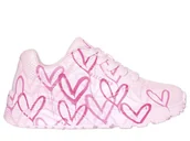 Buty dla dziewczynek - Buty dziecięce Skechers 314065LLPMT UNO LITE SPREAD THE JOY Różowe - miniaturka - grafika 1