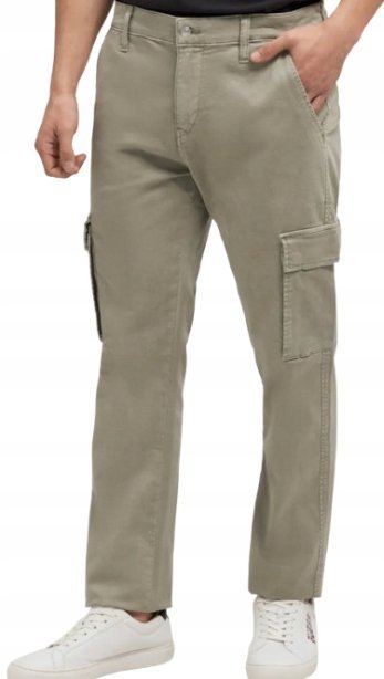 GUESS KLASYCZNE SPODNIE CHINOS KIESZENIA KARGO 33/32 1GMA