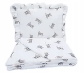 Pościel dla dzieci - Pościel Muślinowa Z Falbanką 75X 100 Z Wypełnieniem - miniaturka - grafika 1