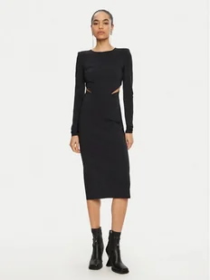 Patrizia Pepe Sukienka koktajlowa 8A1454/JZ26-K103 Czarny Slim Fit - Sukienki - miniaturka - grafika 1