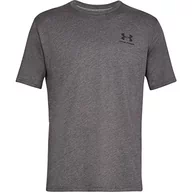 Koszulki męskie - Armour koszulka męska Sport Style Left Chest SS koszulka z krótkim rękawem, szary 1326799-019-L - miniaturka - grafika 1