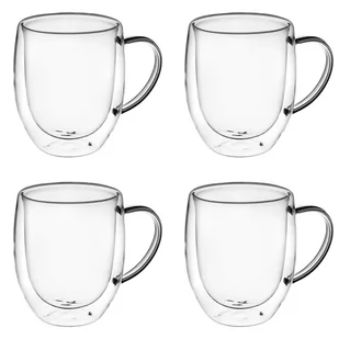 SZKLANKA KUBEK z podwójną ścianką 4 x 340 ml DUO - Szklanki - miniaturka - grafika 1