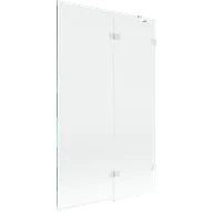 Parawany nawannowe - Mexen Lunar parawan nawannowy 2-skrzydłowy prawy 110 x 150 cm, transparent, biały - 897-110-100-20-00-P - miniaturka - grafika 1