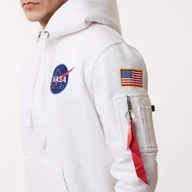 Bluzy męskie - Alpha Industries BLUZA MĘSKA SPACE SHUTTLE HOODY WHITE - miniaturka - grafika 1